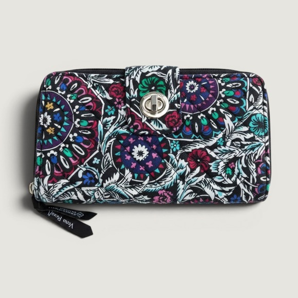 Vera Bradley Handbags - Vera Bradley Turnlock Wallet Womens OS Multi Color Quilted Cotton Floral
